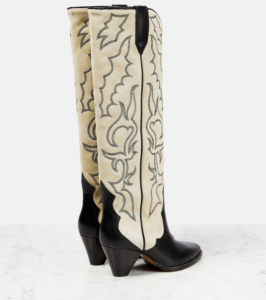 Botas cowboy Leila de piel y ante | Isabel Marant