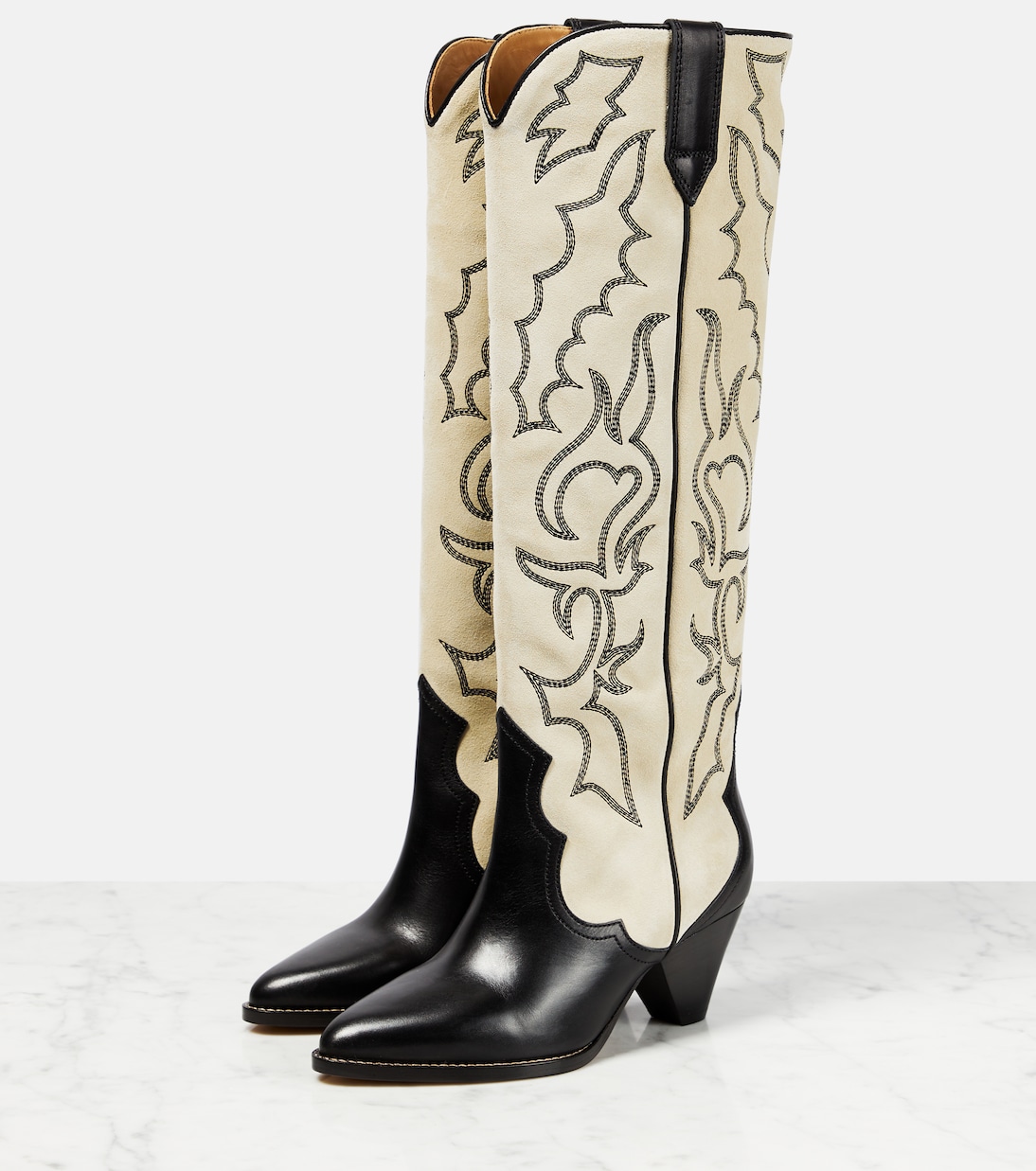 Botas cowboy Leila de piel y ante | Isabel Marant