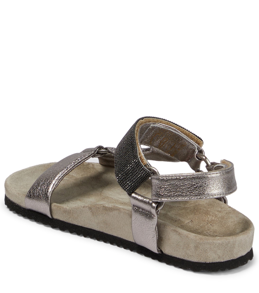 Sandali in pelle metallizzata | Brunello Cucinelli Kids