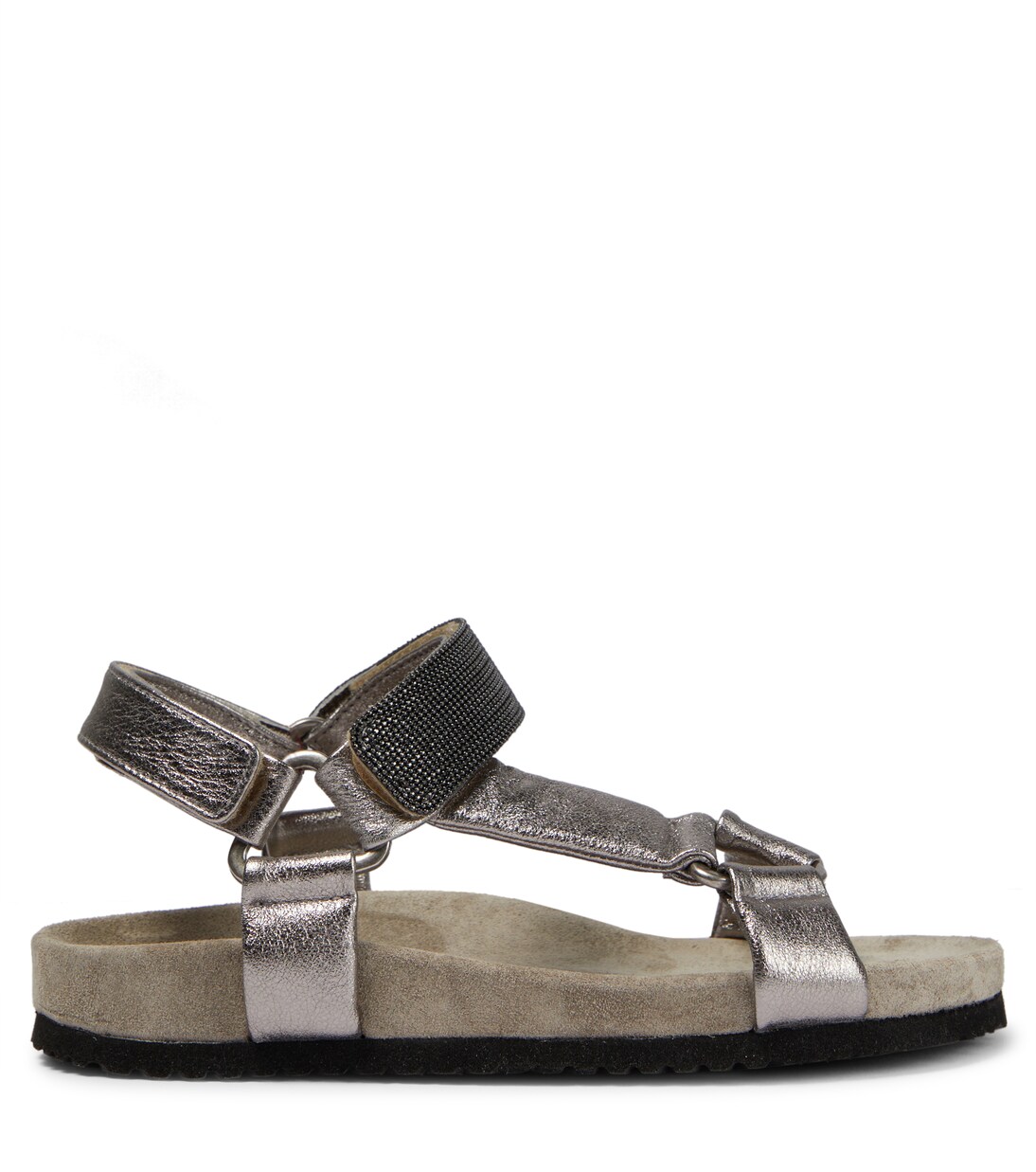 Sandali in pelle metallizzata | Brunello Cucinelli Kids