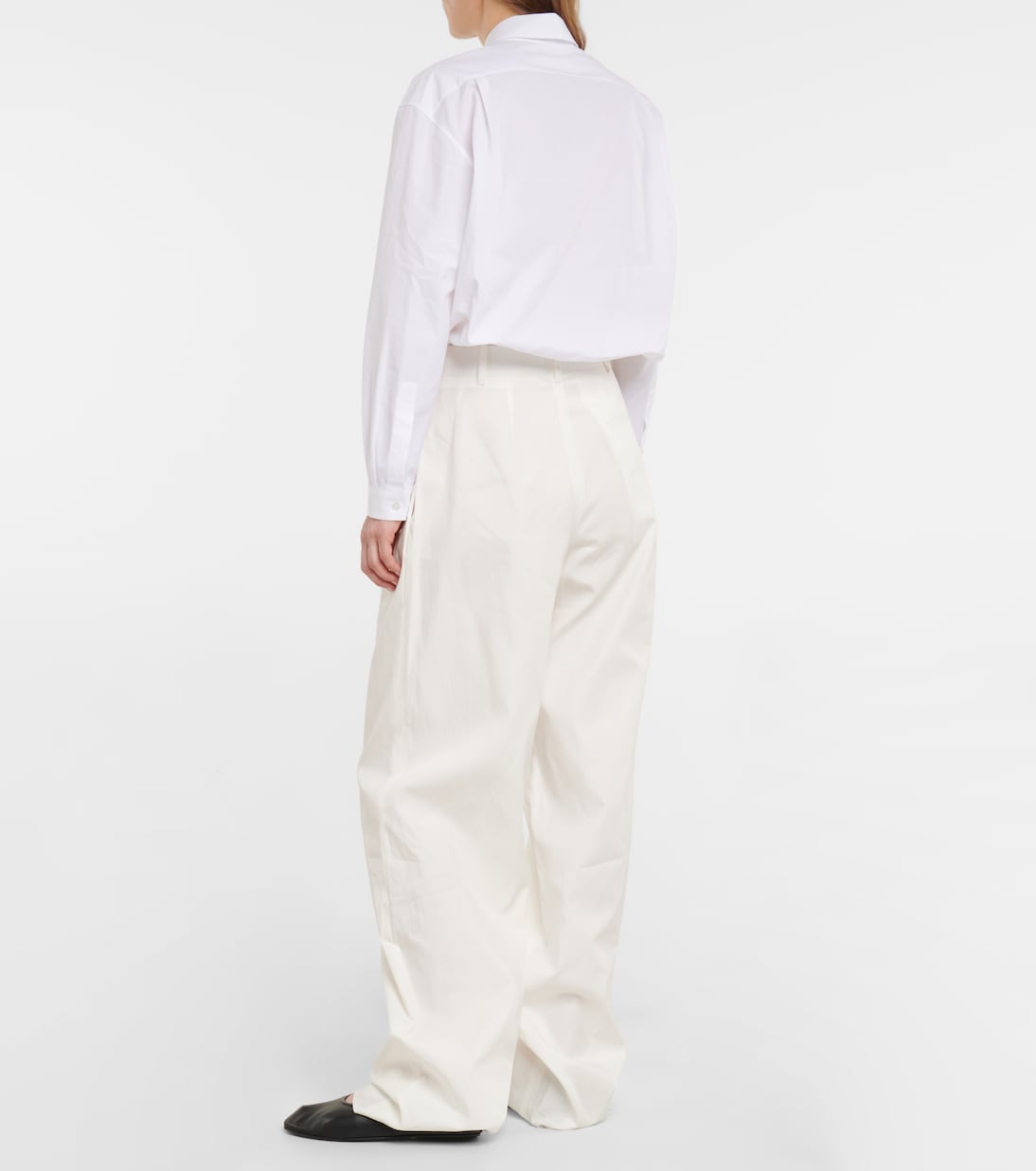 Pantalon Bufus à taille haute en coton | The Row