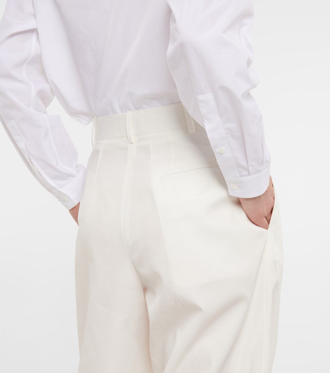 Pantalon Bufus à taille haute en coton | The Row