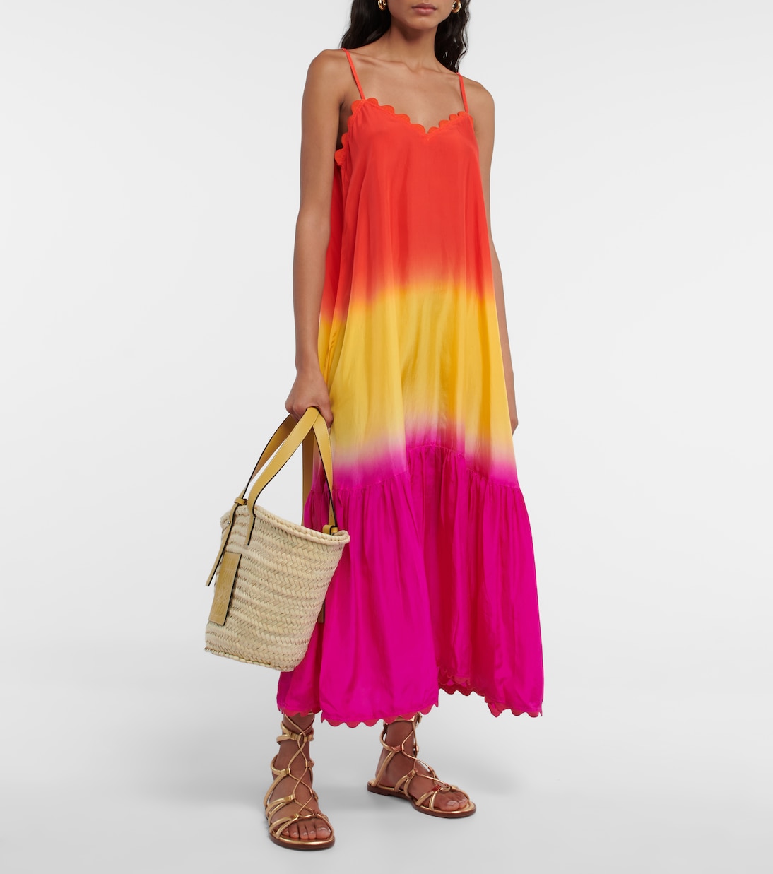 Dégradé silk midi dress | Juliet Dunn