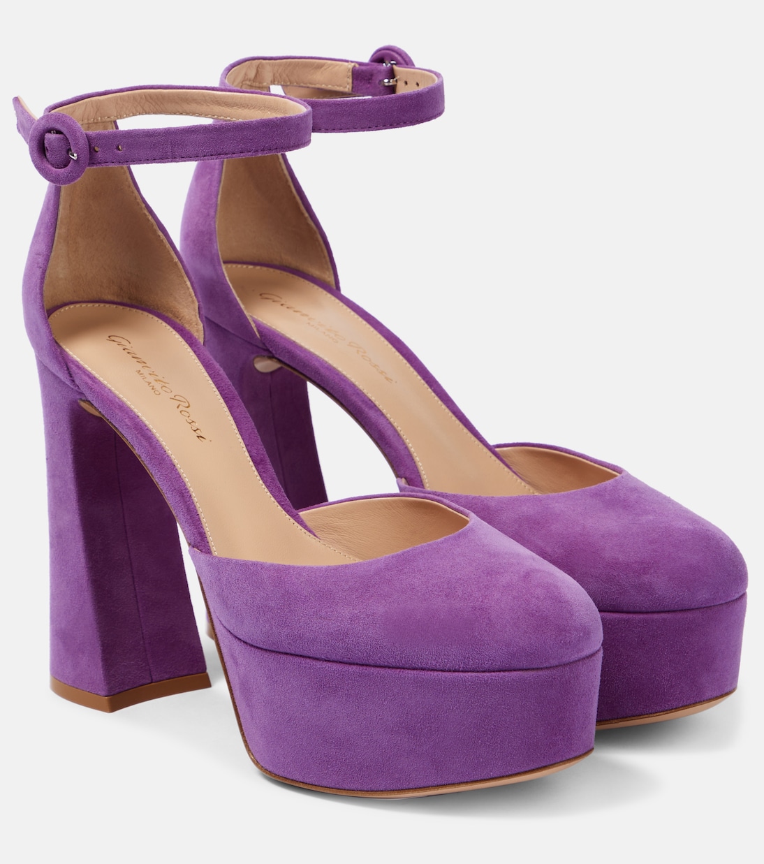 Vernice platform suede pumps | Gianvito Rossi