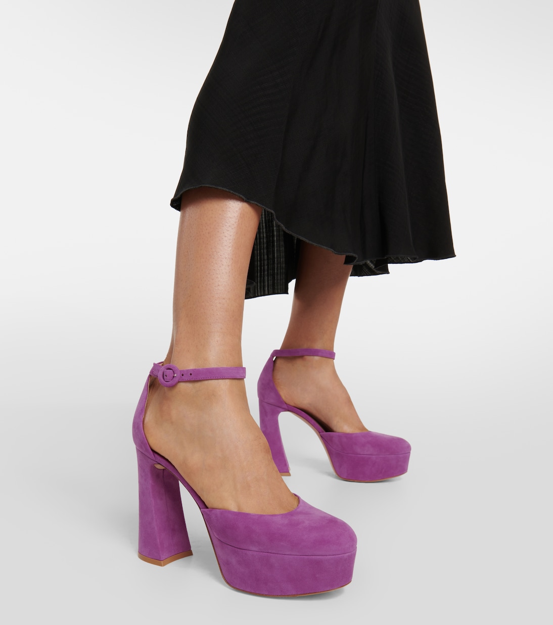 Vernice platform suede pumps | Gianvito Rossi