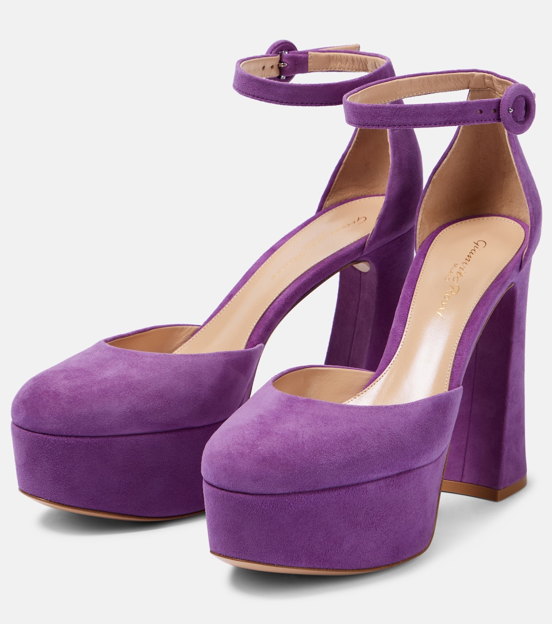 Vernice platform suede pumps | Gianvito Rossi