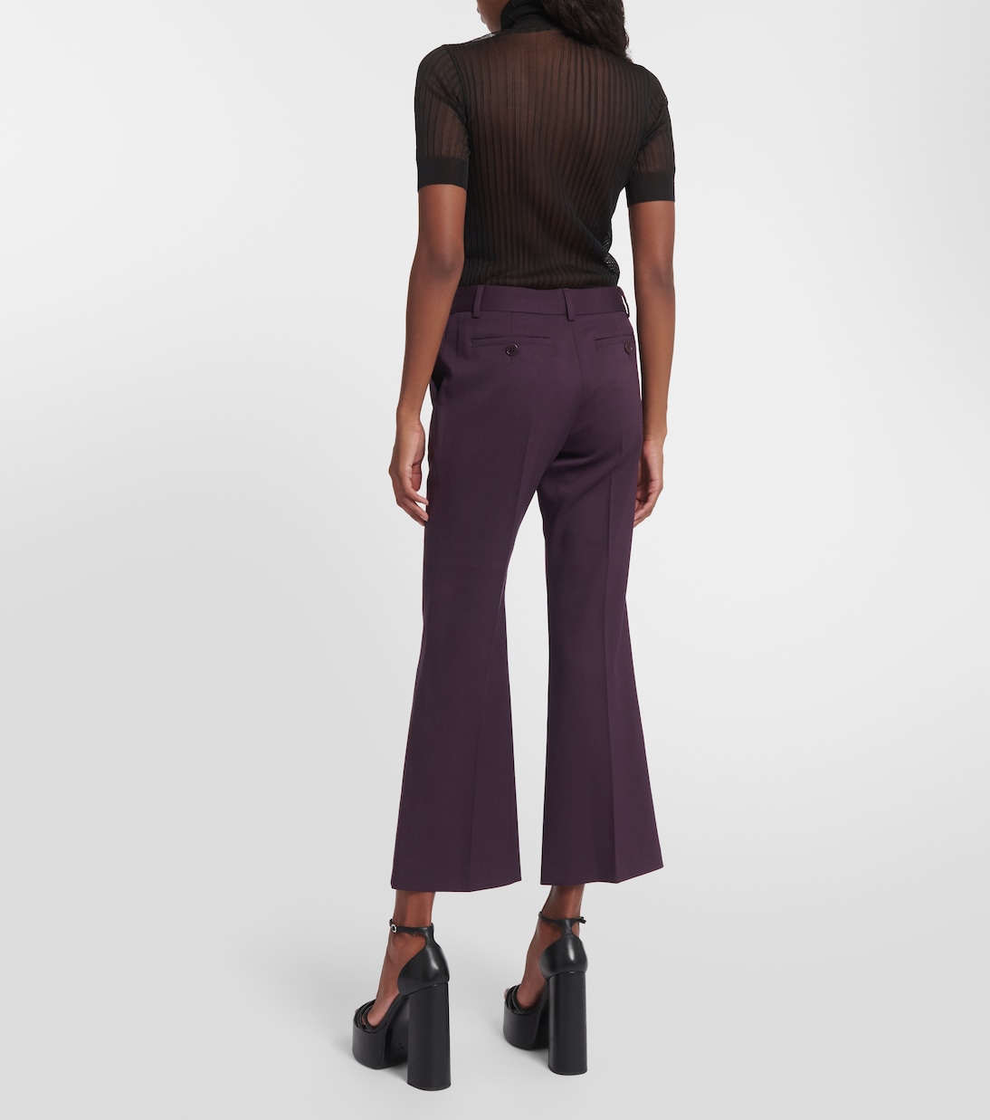 Pantaloni flared Fossett in lana | Altuzarra