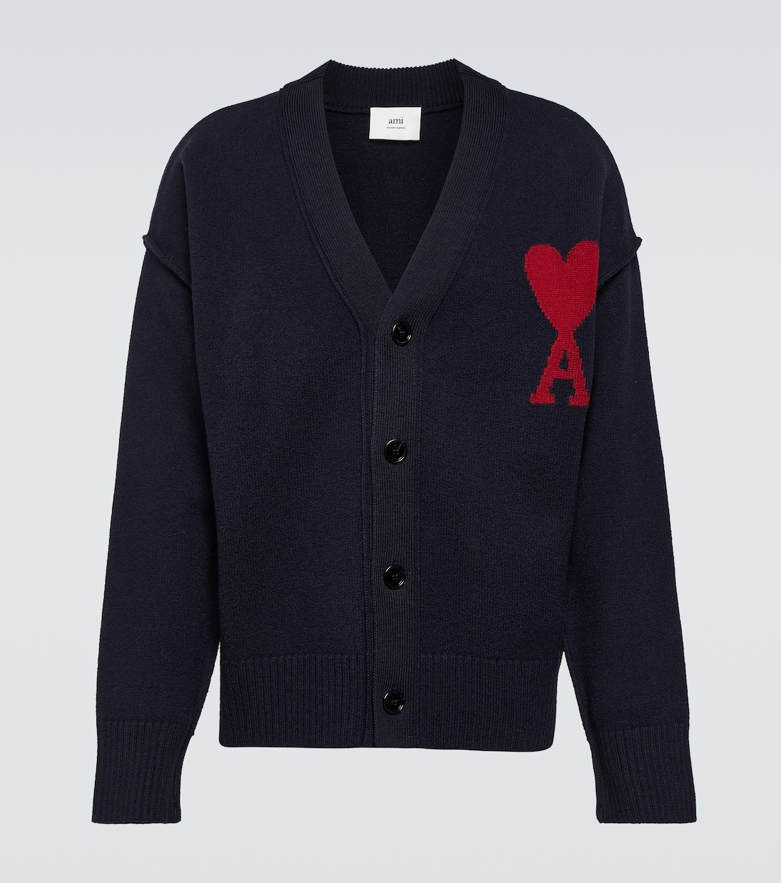 Ami De Cœur virgin wool cardigan | Ami Paris