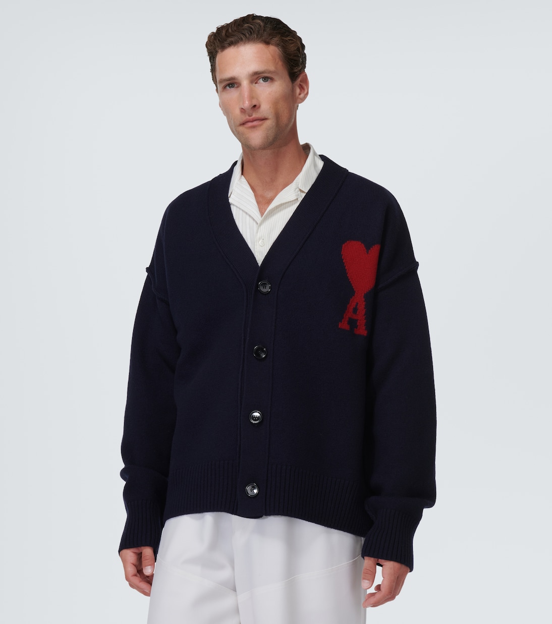 Ami De Cœur virgin wool cardigan | Ami Paris