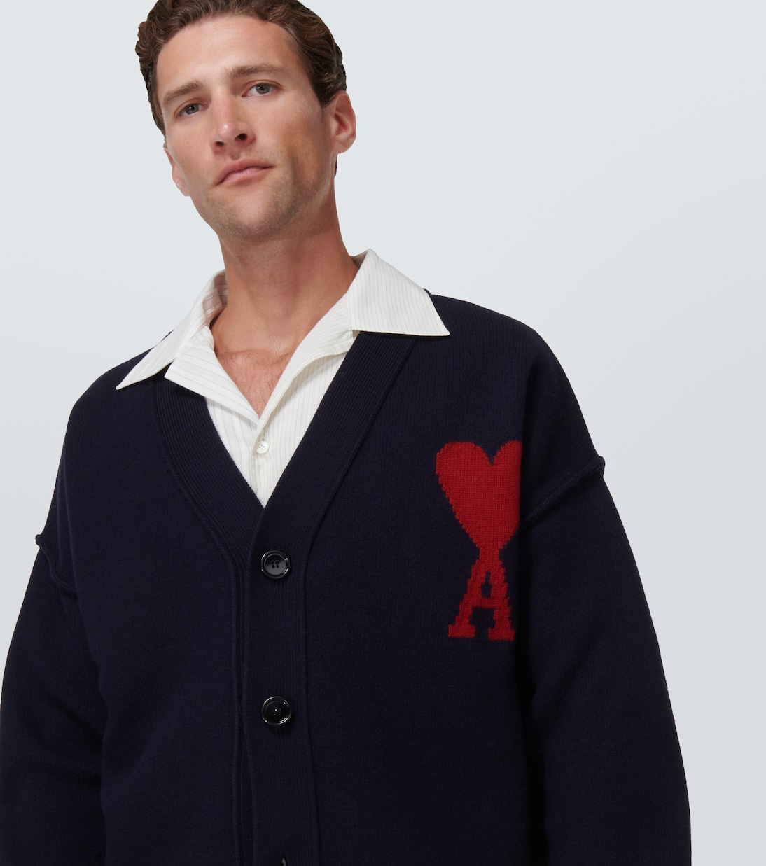 Ami De Cœur virgin wool cardigan | Ami Paris