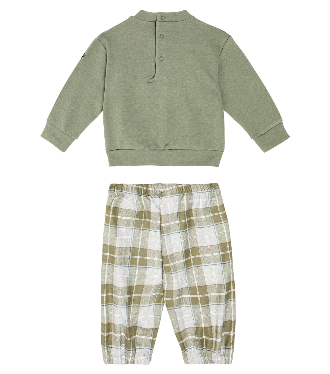 Baby printed fleece sweatshirt and pant set | Il Gufo