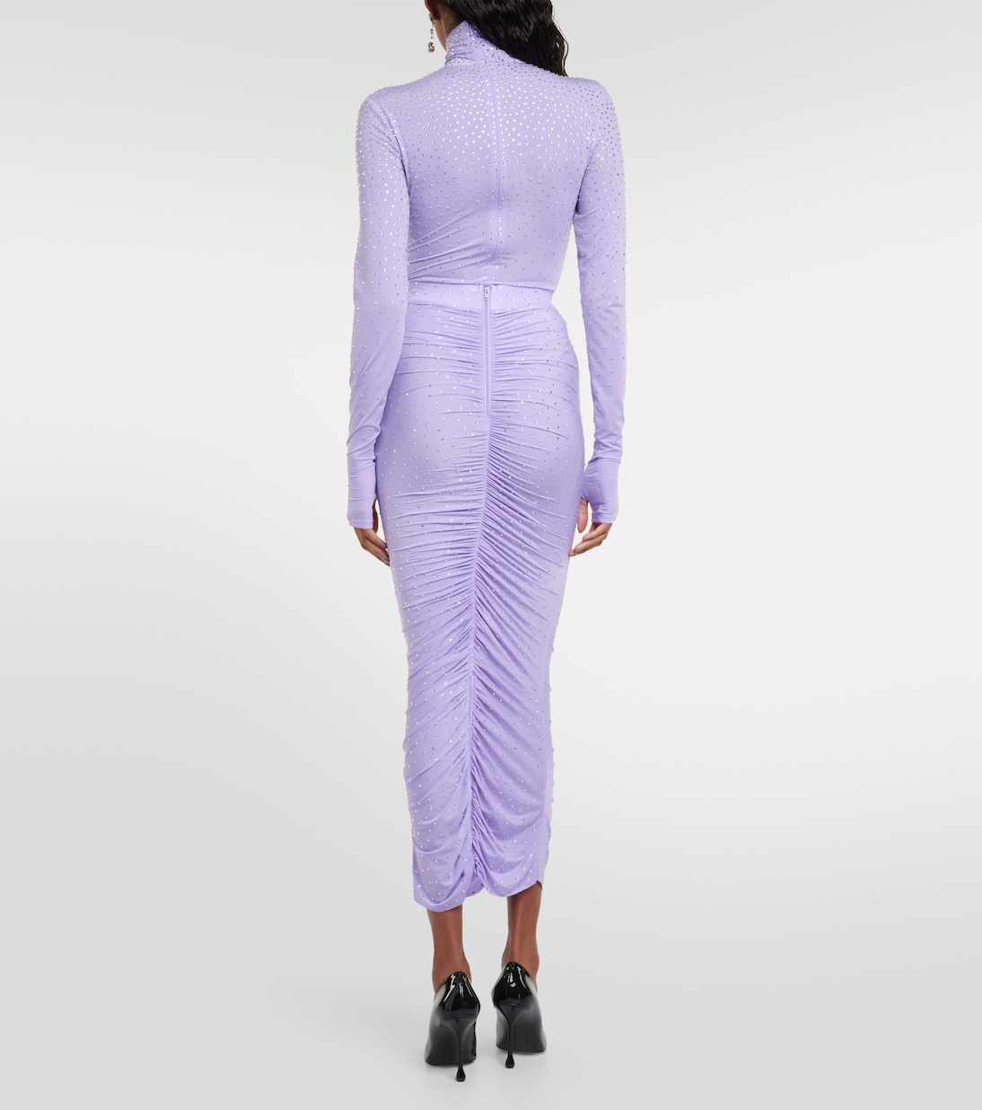 Vestido de fiesta fruncido con cistales | Alex Perry