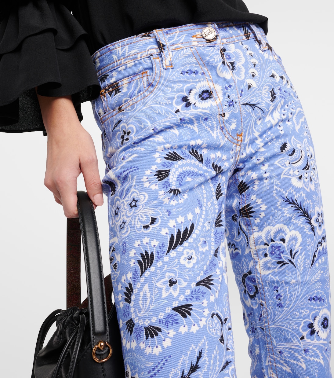 Bedruckte High-Rise Skinny Jeans | Etro