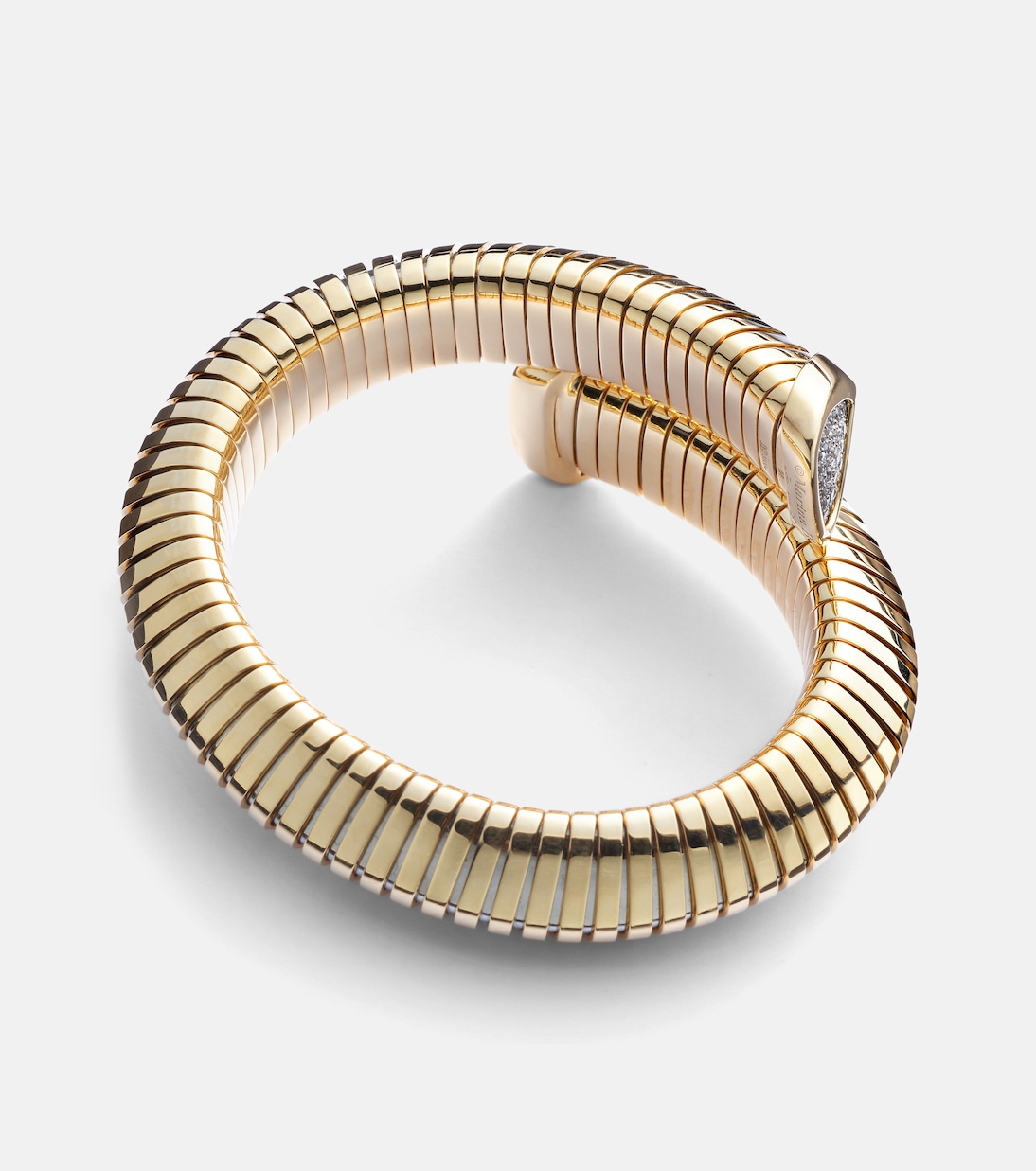 Bracciale in oro 18kt MARINA B Trisola con diamanti, design moderno per giovani