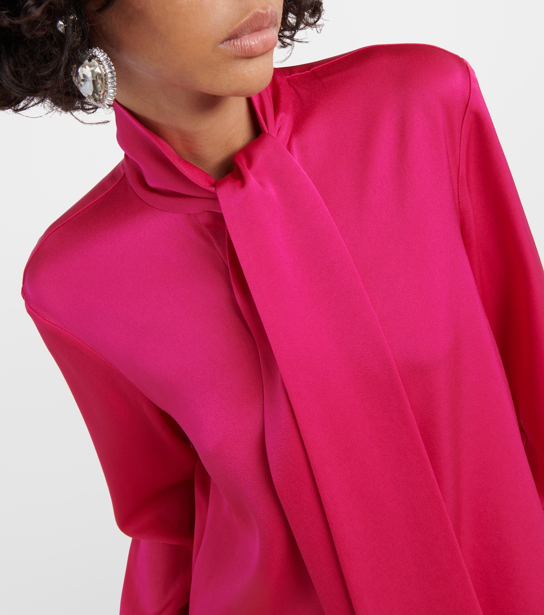 Blusa in crêpe di raso | Alex Perry