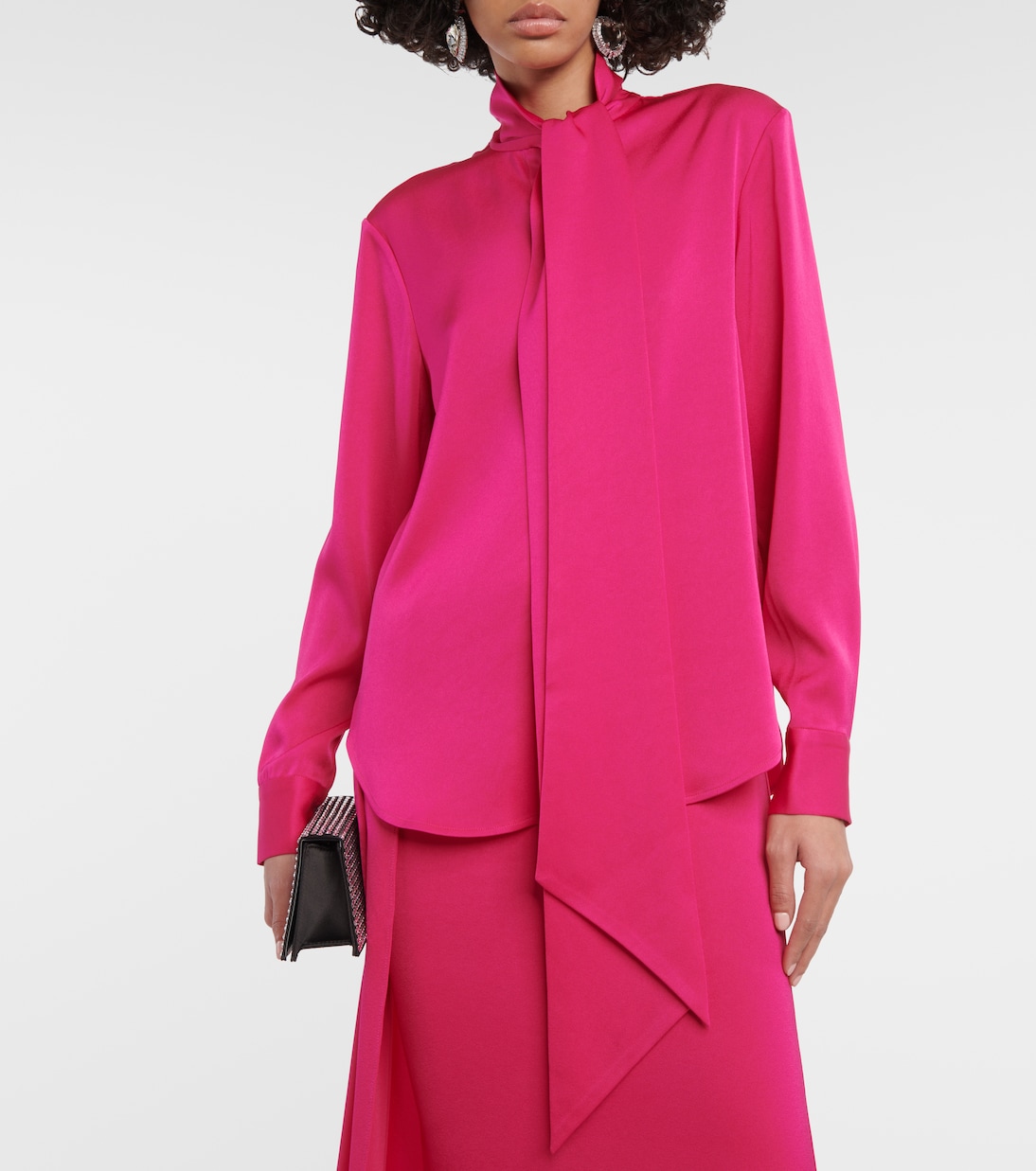 Blusa in crêpe di raso | Alex Perry