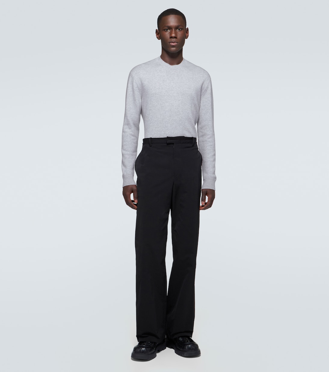 Jersey de cachemir con coderas de piel | Bottega Veneta