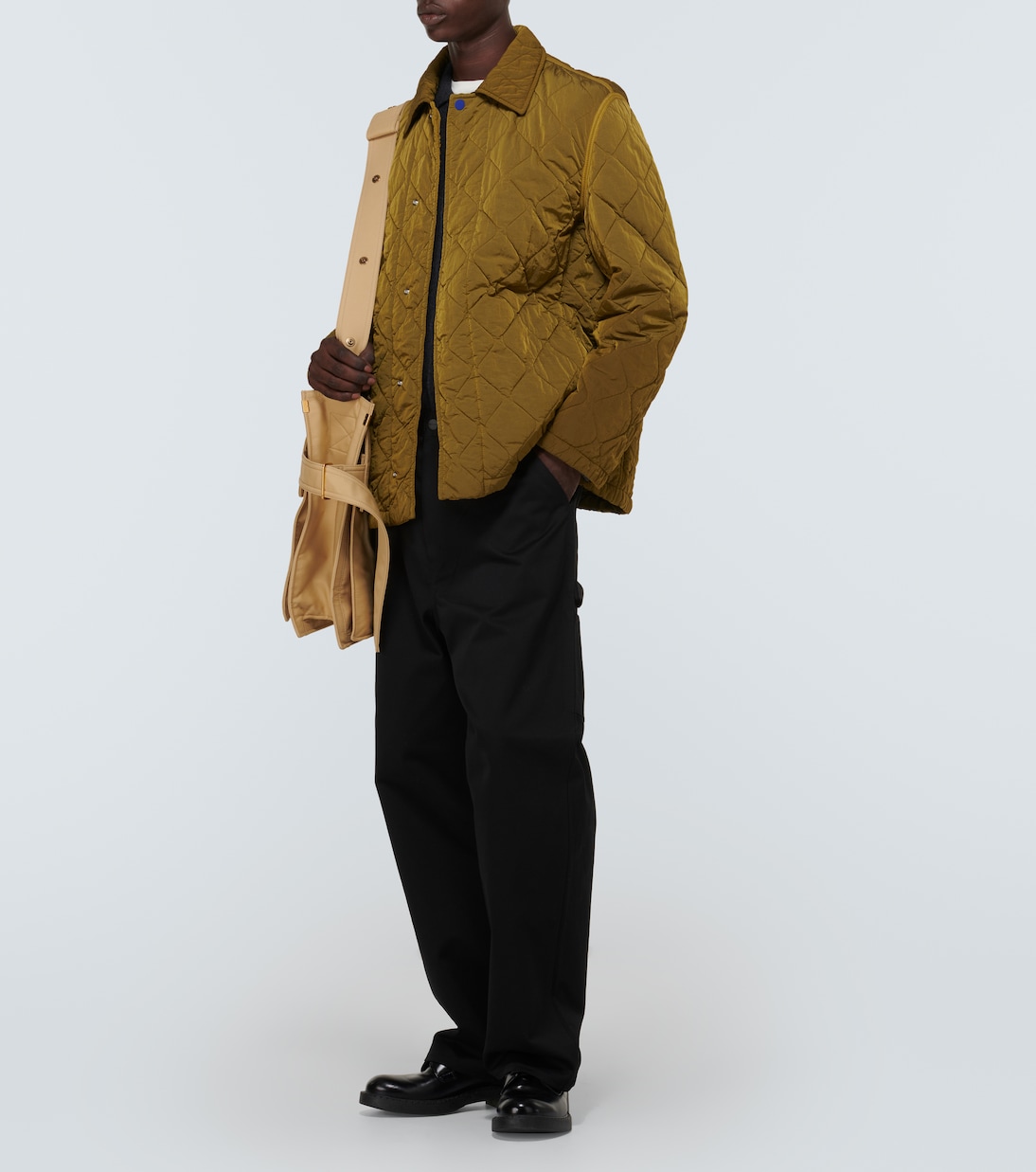 Quilted jacket in green Burberry Mytheresa