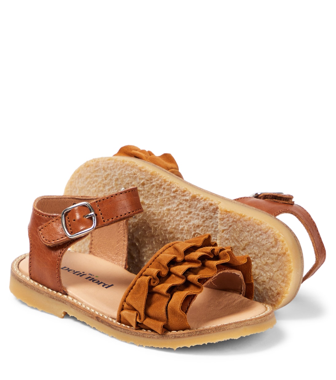 Sandali in pelle con volant | Petit Nord