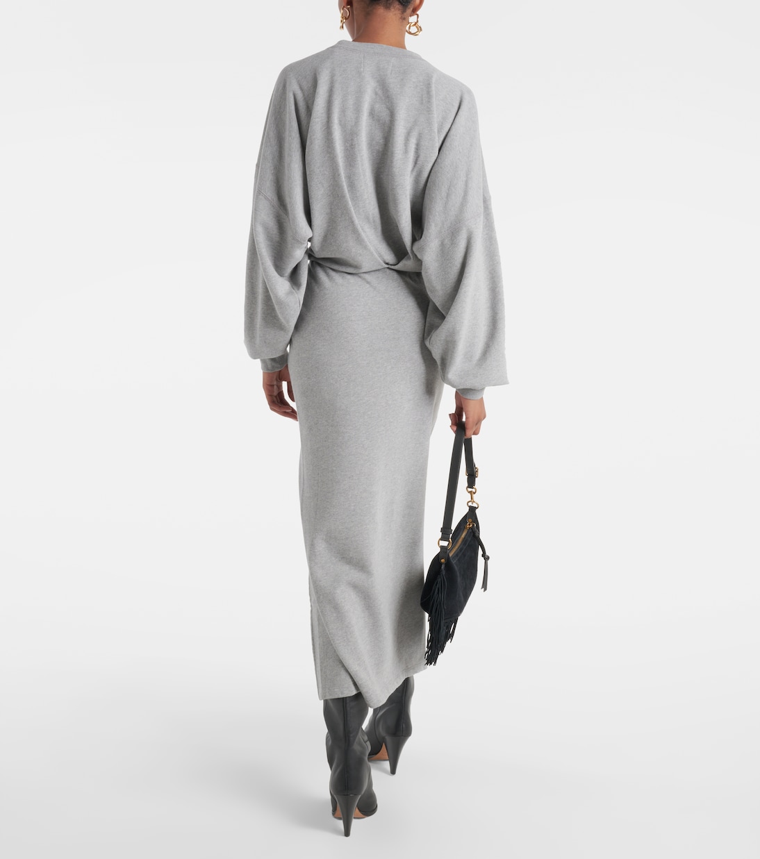 Salomon ruched cotton jersey midi dress | Marant Etoile