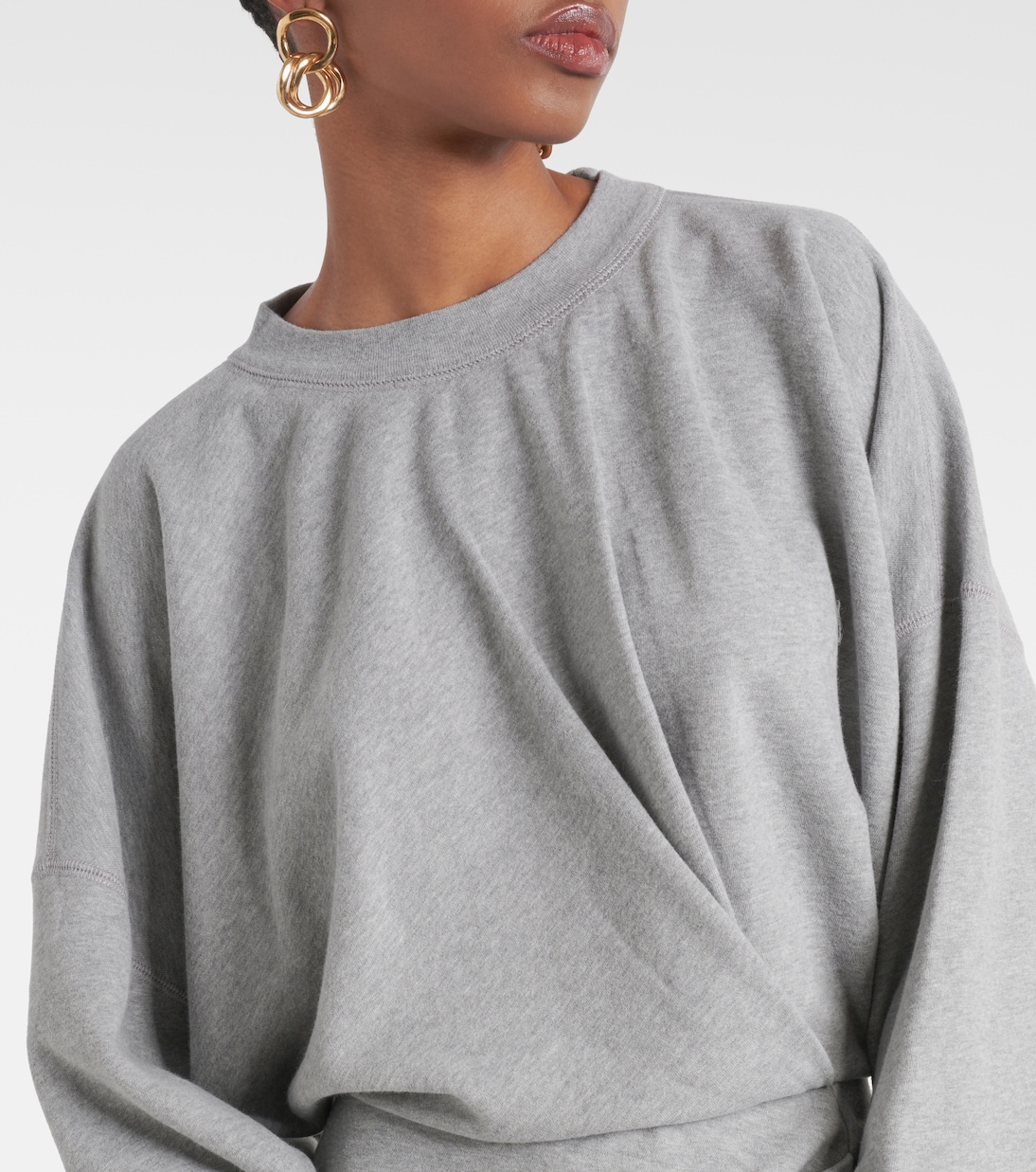 Salomon ruched cotton jersey midi dress | Marant Etoile