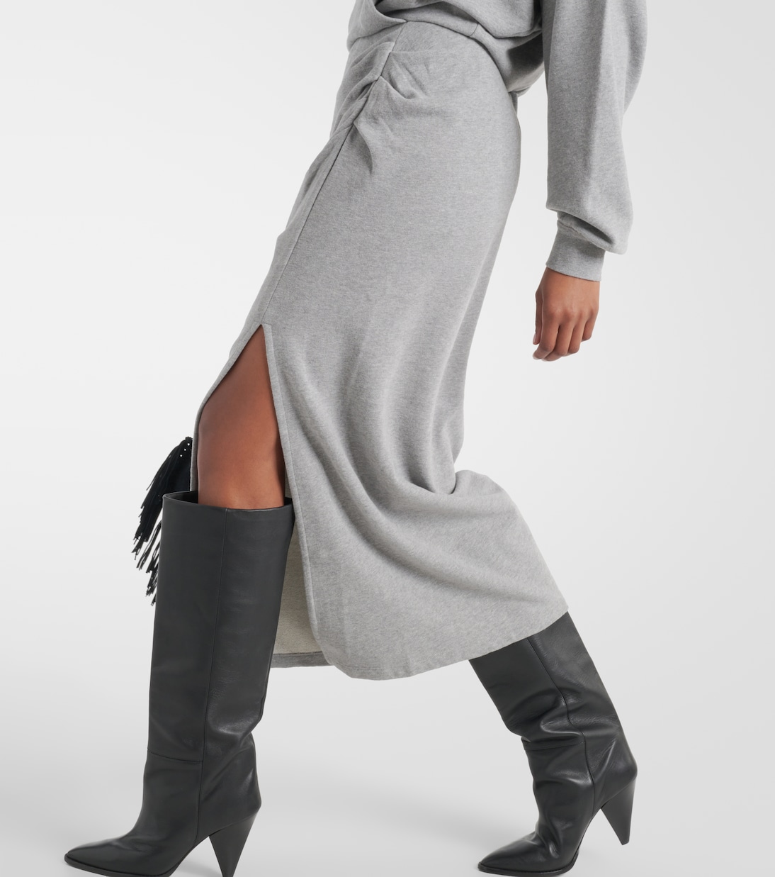 Salomon ruched cotton jersey midi dress | Marant Etoile