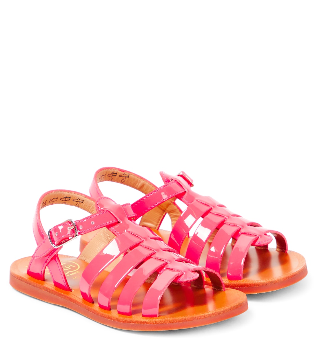 Sandali Plagette Strap in pelle | Pom d'Api