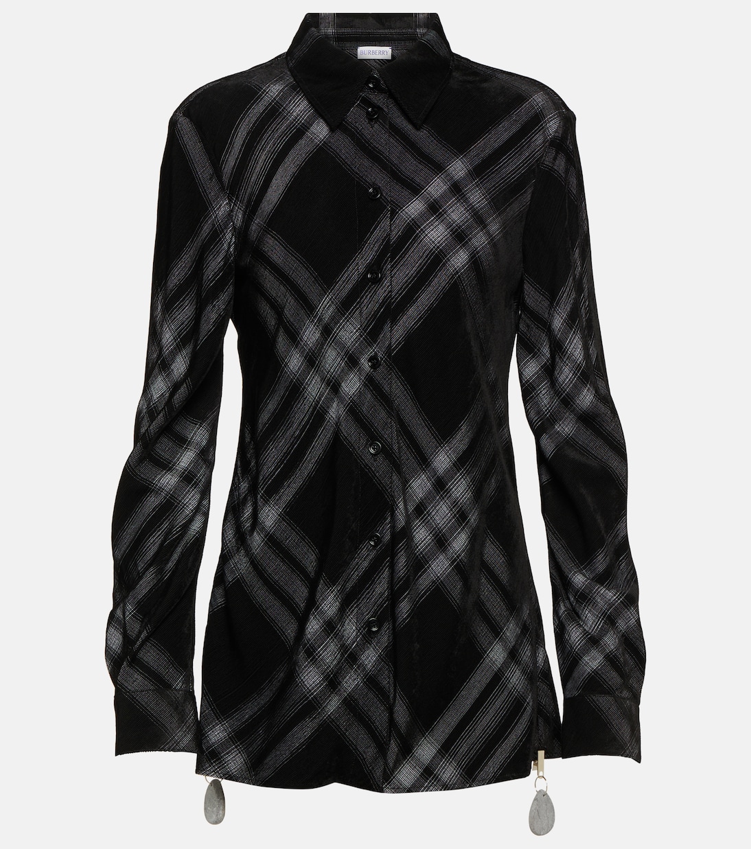 Camicia Burberry Check in velluto | Burberry