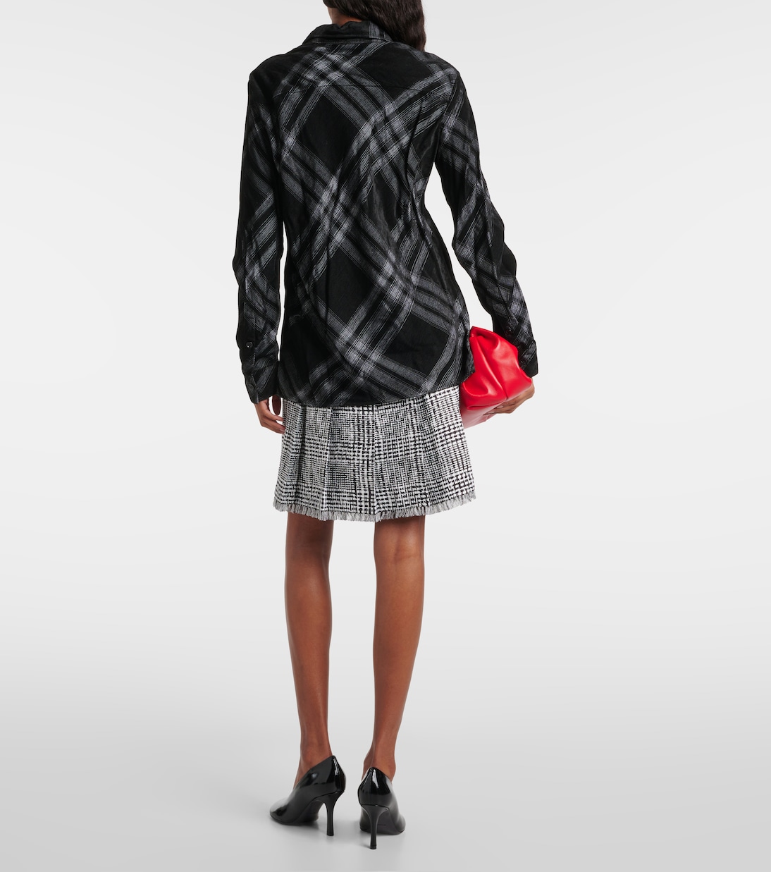 Camicia Burberry Check in velluto | Burberry