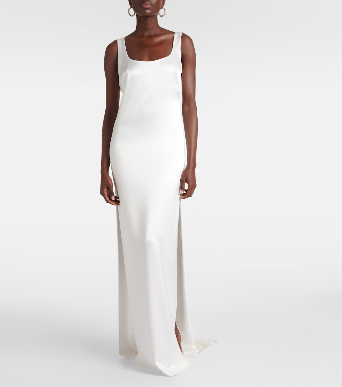 Robe longue de mariée Paraiso en satin | Galvan