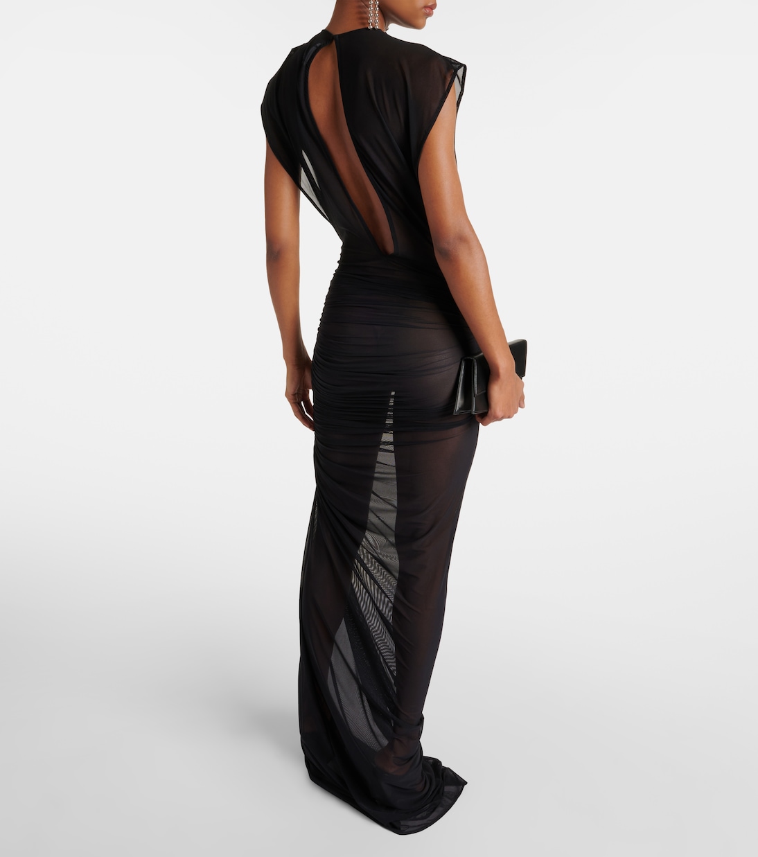 Vestido largo de malla bordado | Jean Paul Gaultier