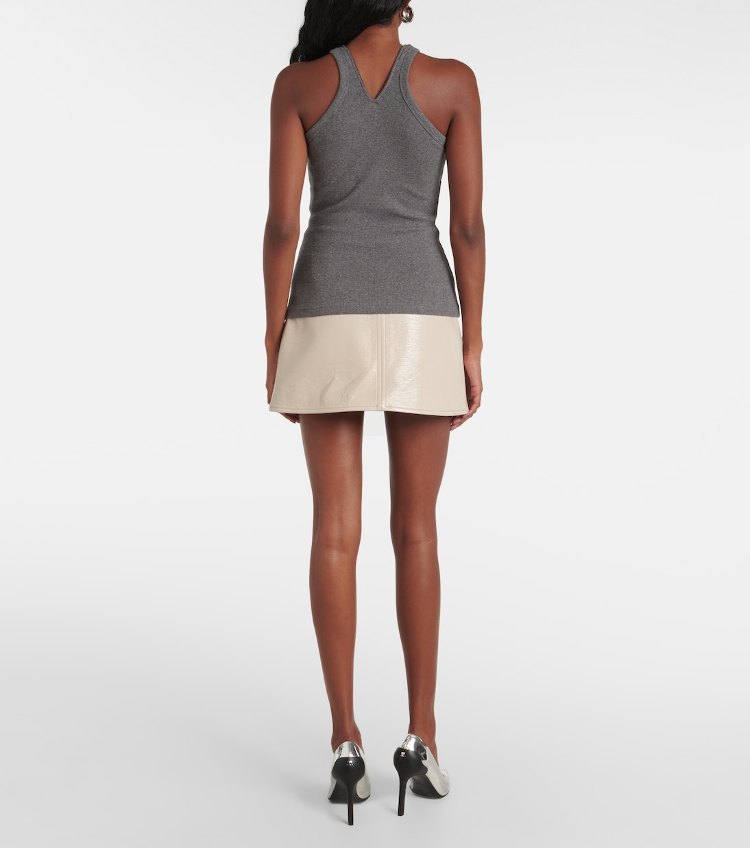 Tank top acanalado de algodón | Courrèges