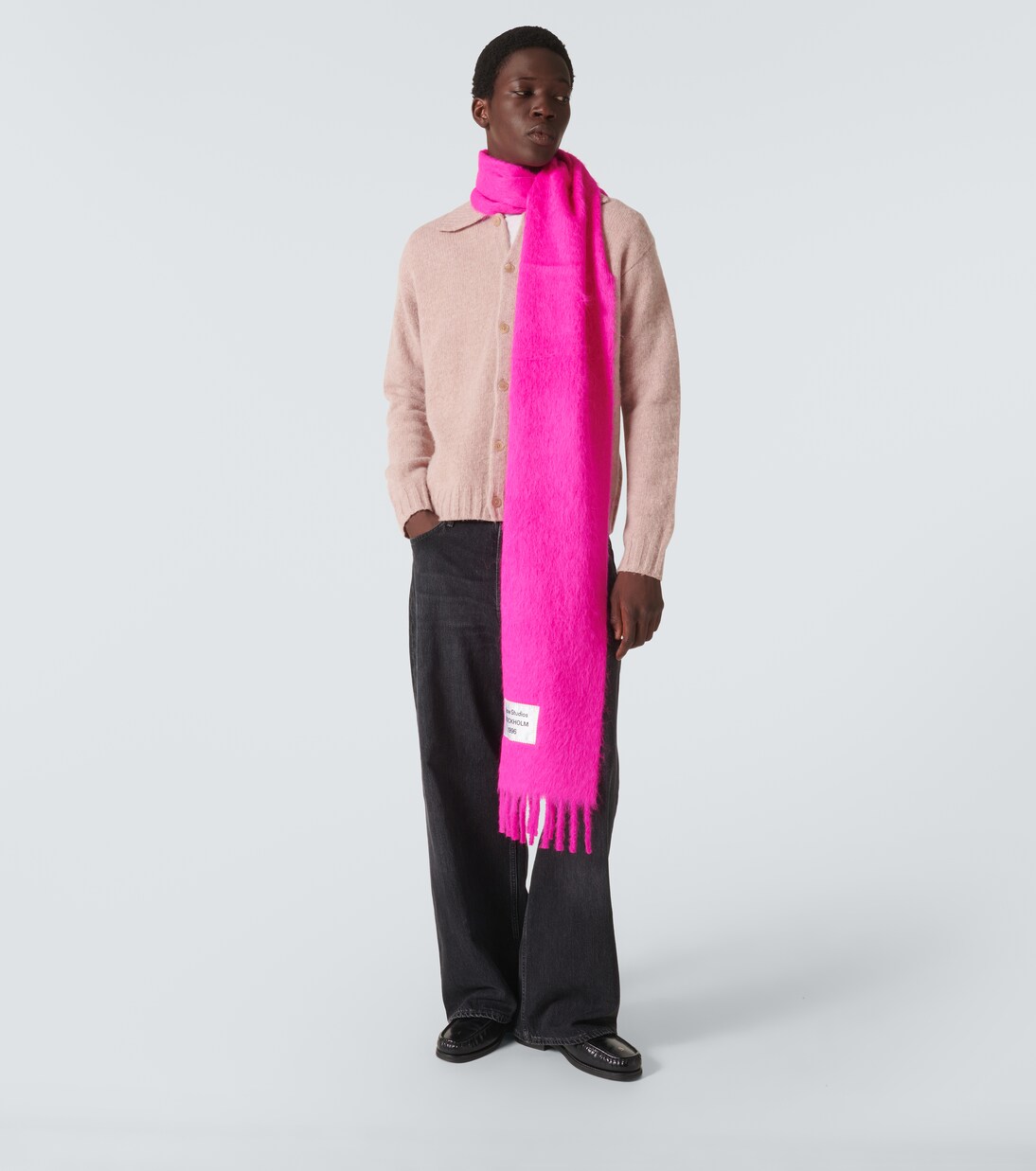 Bufanda de mezcla de alpaca con flecos | Acne Studios