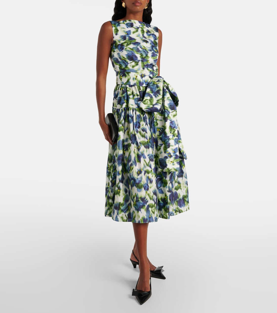 Robe midi en coton à fleurs | Erdem