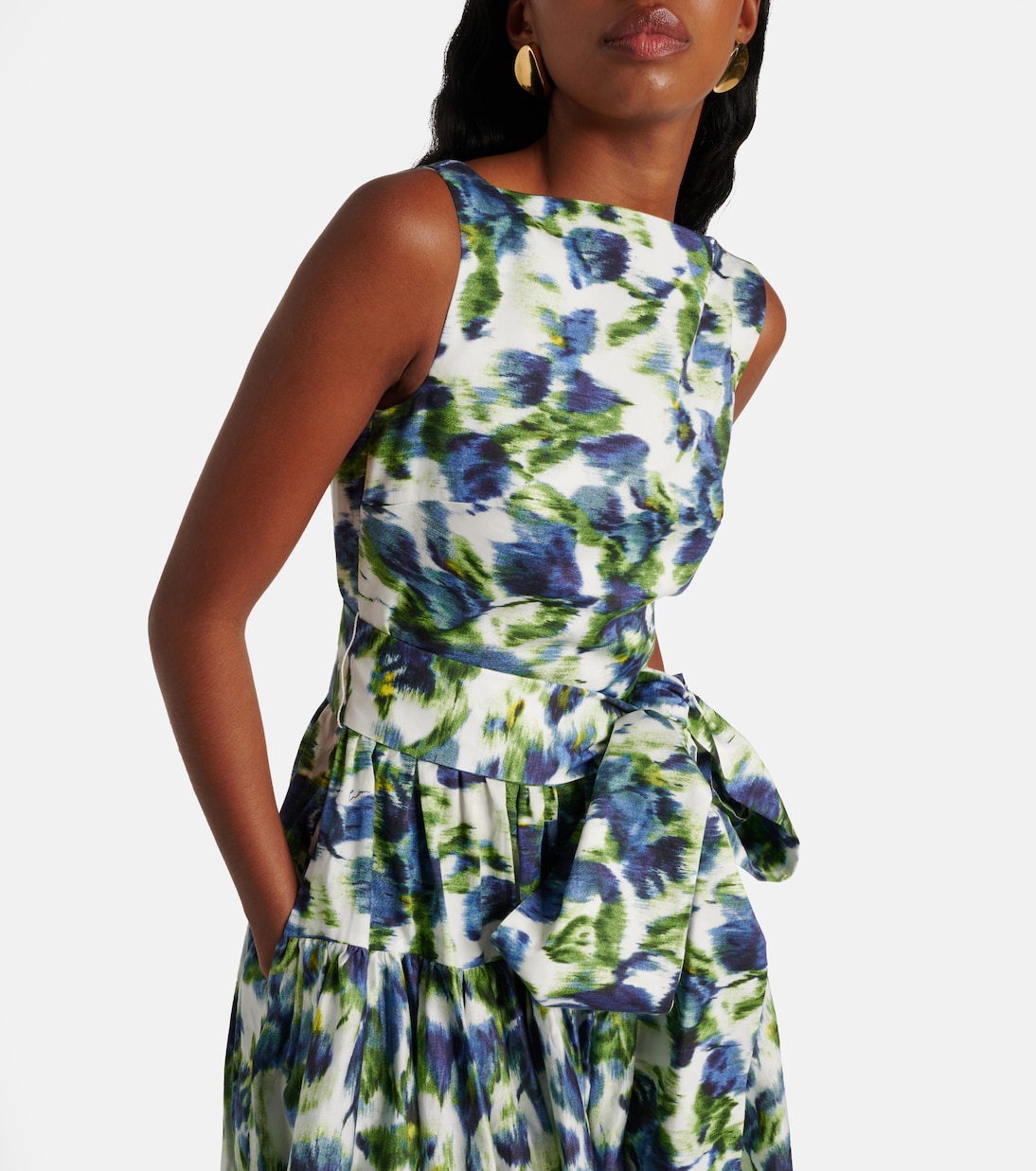 Robe midi en coton à fleurs | Erdem