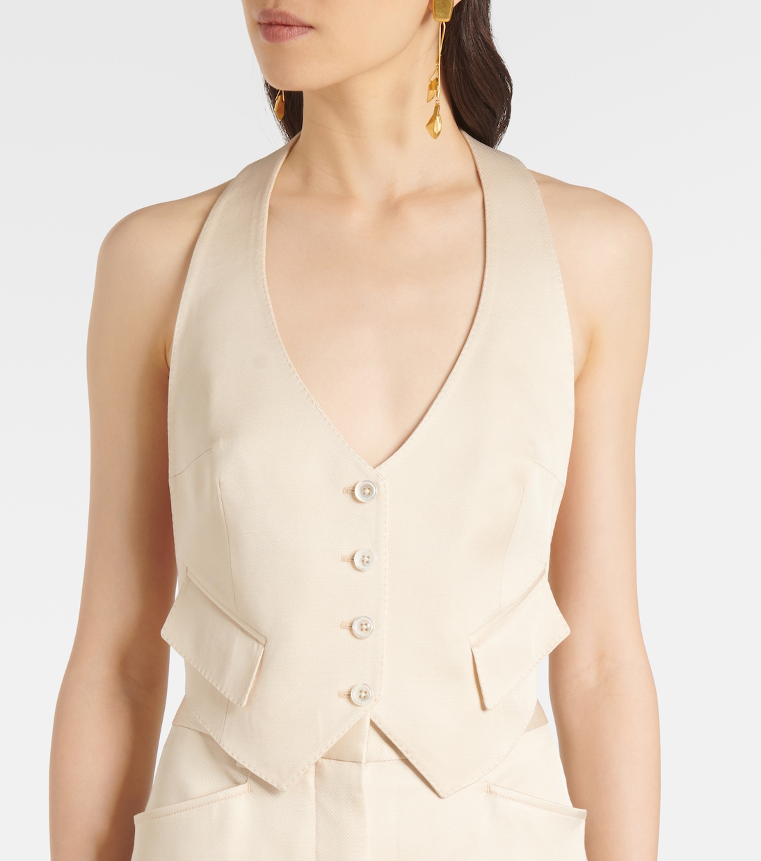 Silk and wool twill vest | Tom Ford