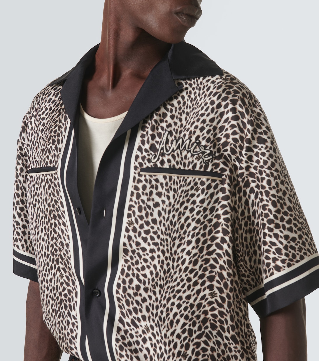 Camicia bowling Ma in seta con stampa | Amiri