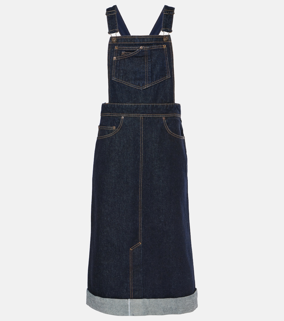 Falda midi convertible de denim | Victoria Beckham