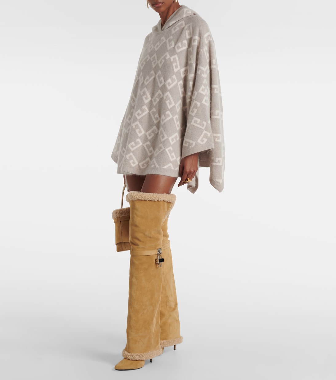 Cuissardes Shark Lock Stiletto en daim | Givenchy