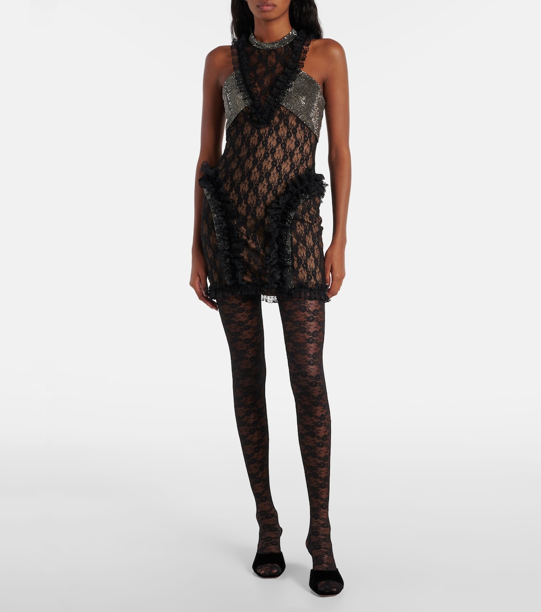 x Christopher Kane - Collants en dentelle à fleurs | Self-Portrait