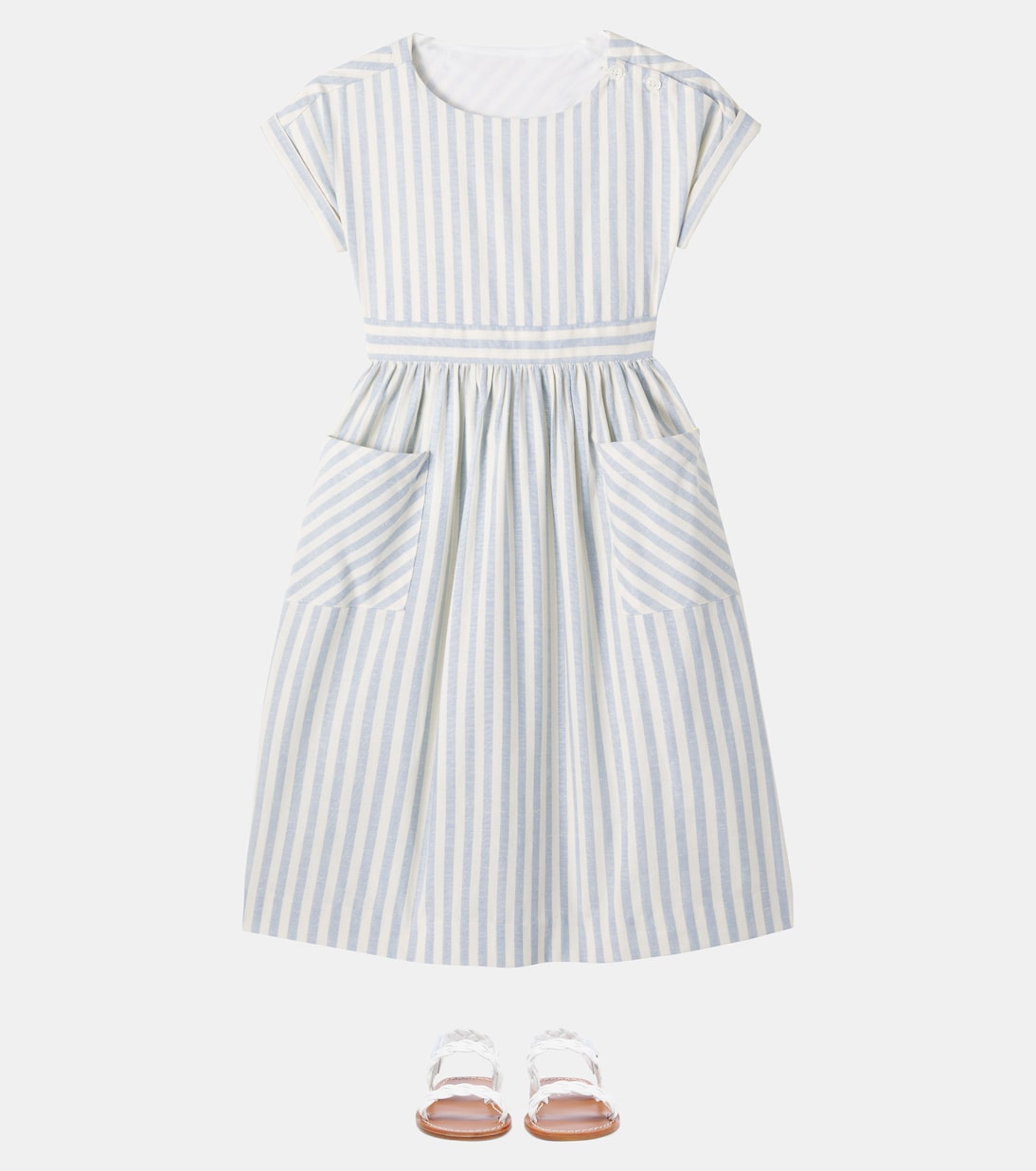 Robe Edelweiss rayée en coton | Bonpoint