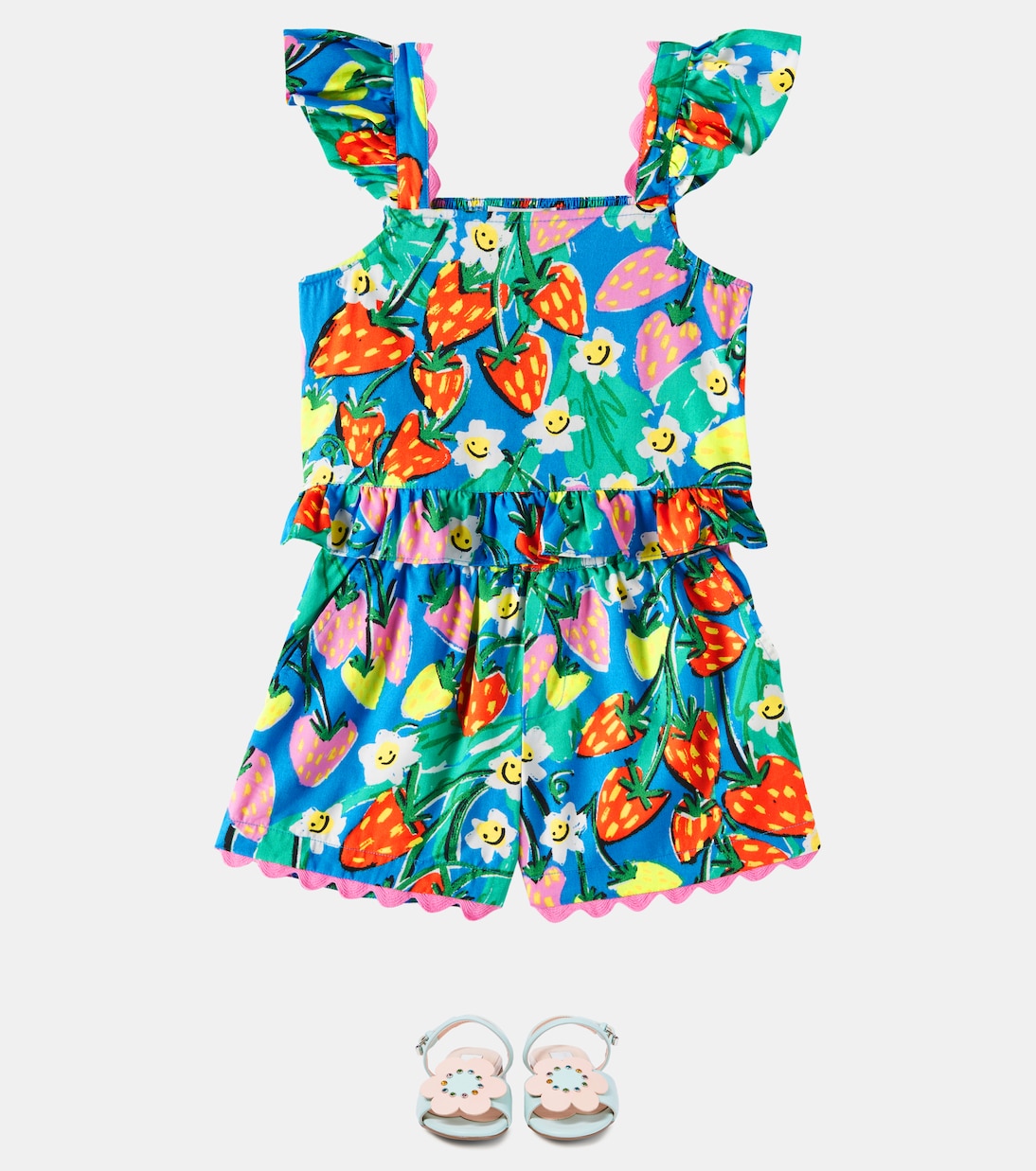 Printed shirred top and shorts set | Stella McCartney Kids
