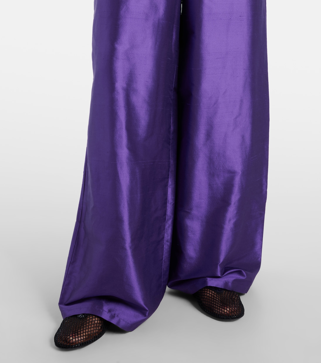 Pantaloni Avio in raso di seta a vita alta | Max Mara