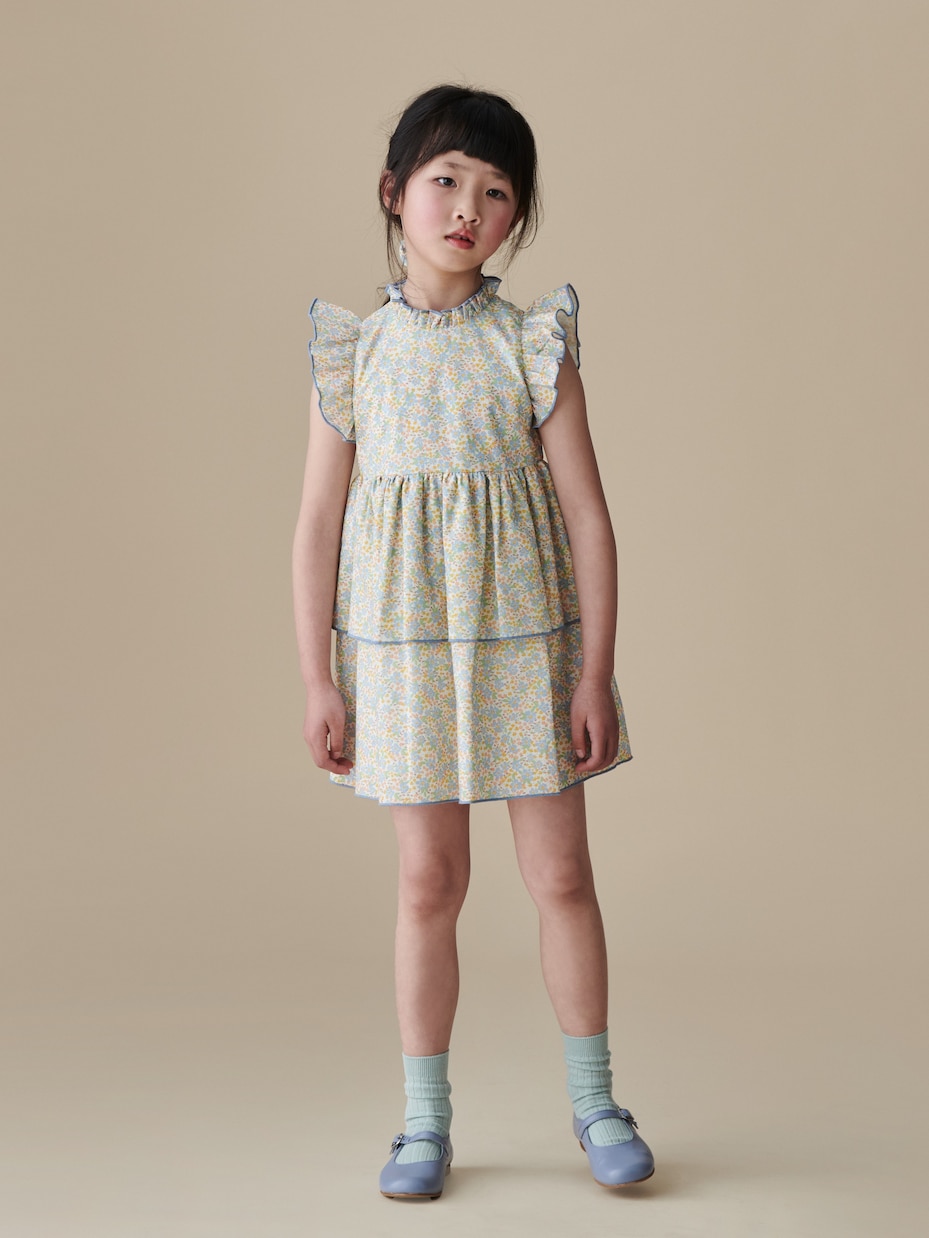 Bedrucktes Kleid Florencia aus Baumwolle | La Coqueta