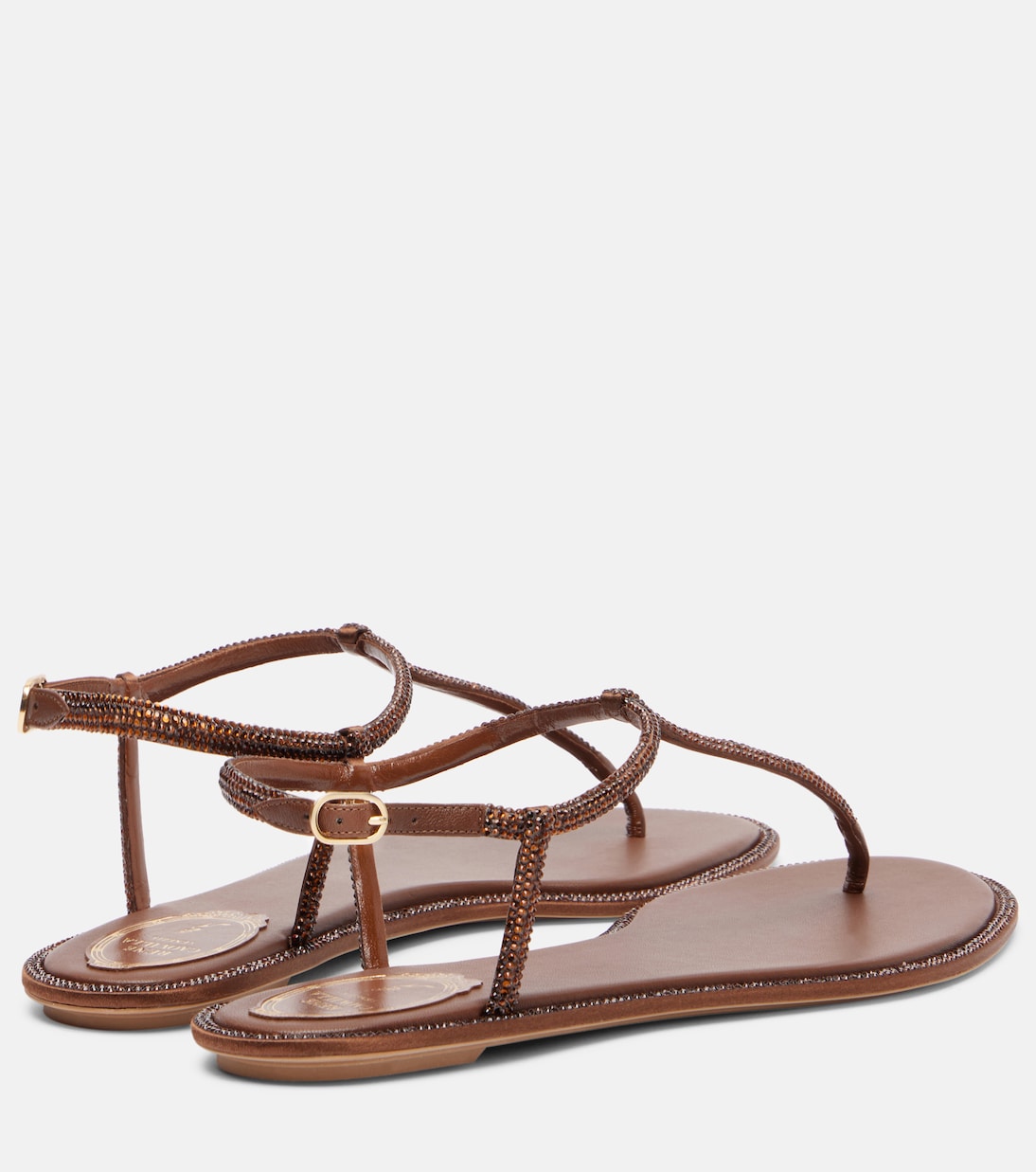 Diana embellished satin thong sandals | Rene Caovilla