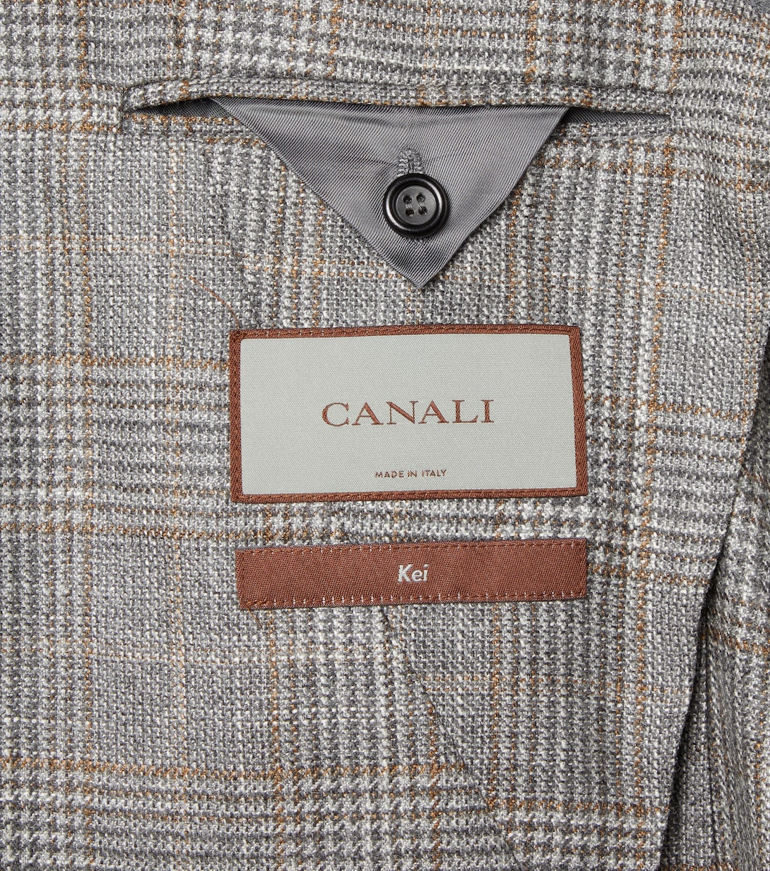Checked wool, silk, and cashmere blazer | Canali