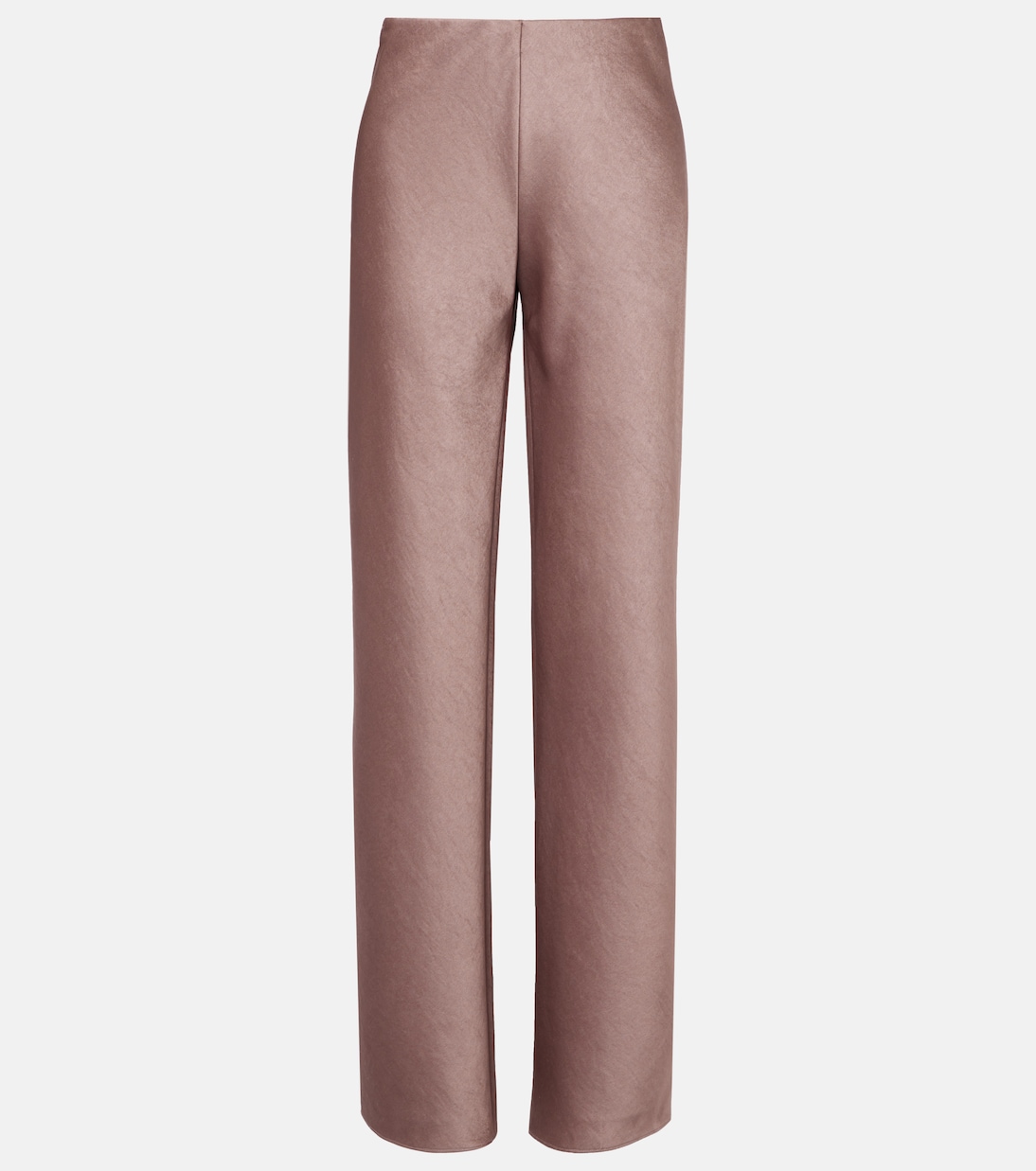 High-rise satin straight pants | Vince