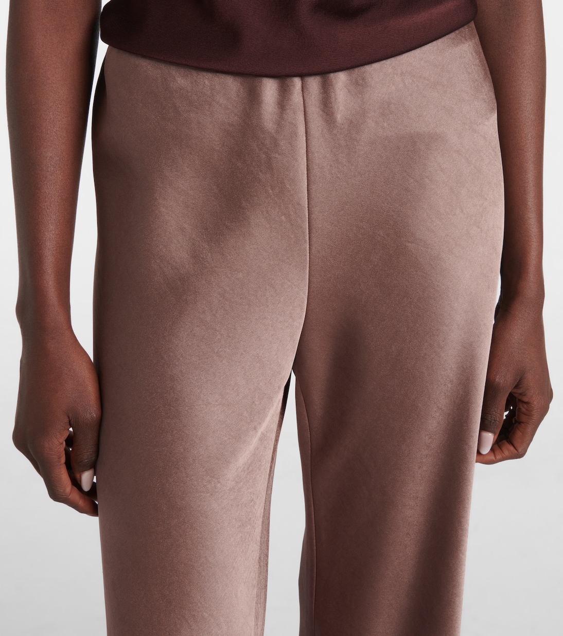 High-rise satin straight pants | Vince
