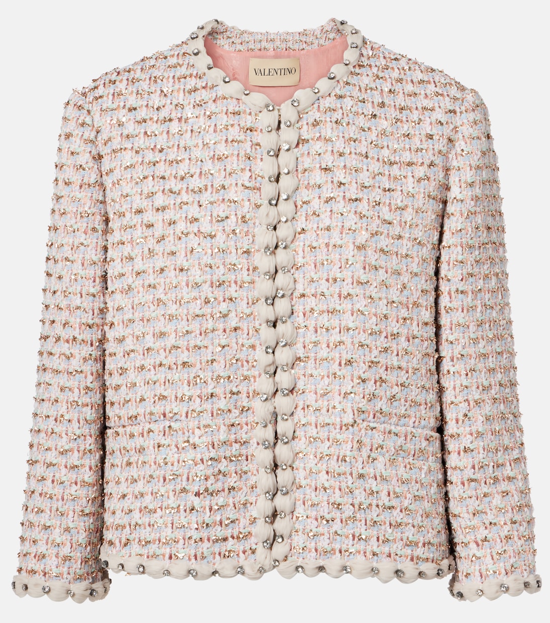 Jacke aus Tweed mit Kristallen | Valentino