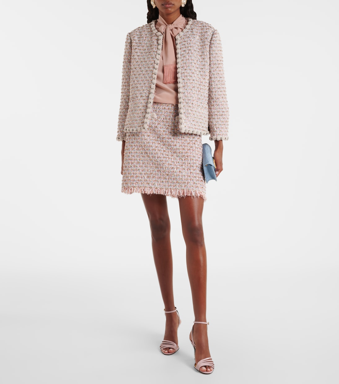 Jacke aus Tweed mit Kristallen | Valentino